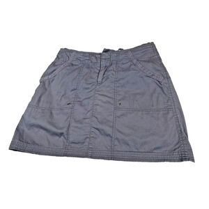Athleta Womens 2 Skort Black Gray‎ Built-In Shorts Tennis GOLF Pockets Cotton